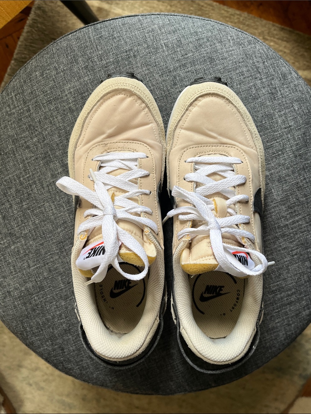 Nike Cream and White Retro Sneakers